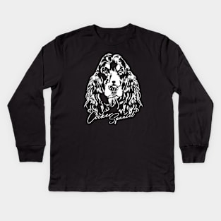 English Cocker Spaniel dog portrait Kids Long Sleeve T-Shirt